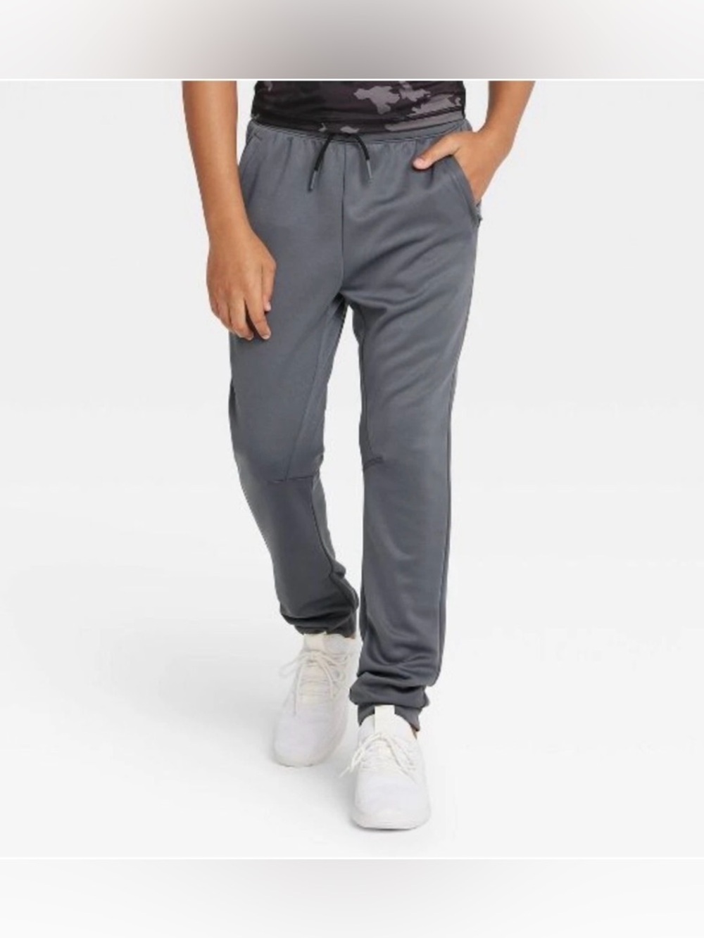 All in Motion Gray Athletic Joggers Sweats Youth Large L 12-14 Performance Pants